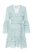 Alexis Audrea Ruffled Eyelet Cotton Mini Dress