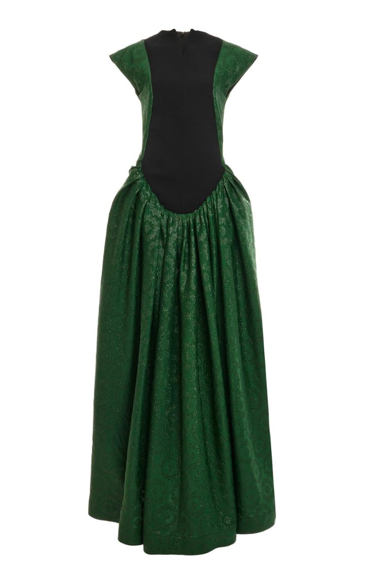 Moda Operandi Loewe Pleated Jacquard Gown