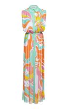 Emilio Pucci Pleated Silk-blend Sleeveless Shirt Dress