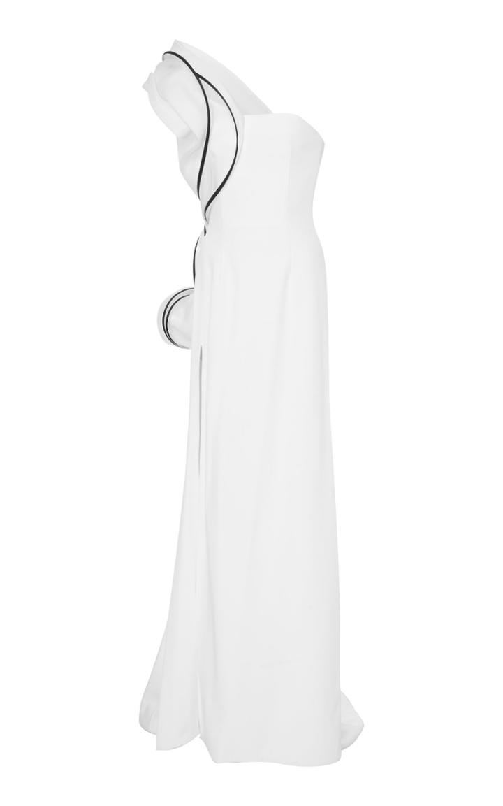 Prabal Gurung Silk Gazar Shoulder Piece Column Gown