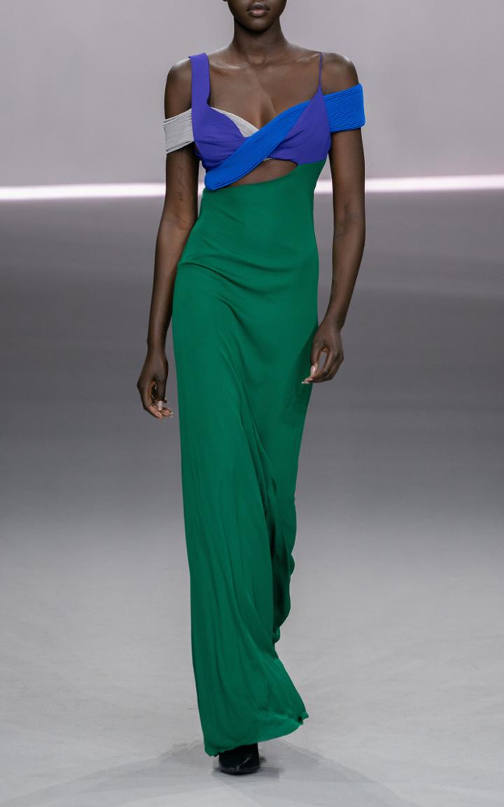 Moda Operandi Haider Ackermann Draped Cutout Crepe Dress Size: 34