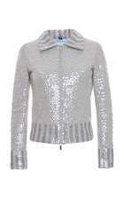 Blumarine Sequin Embroidered Knit Jacket