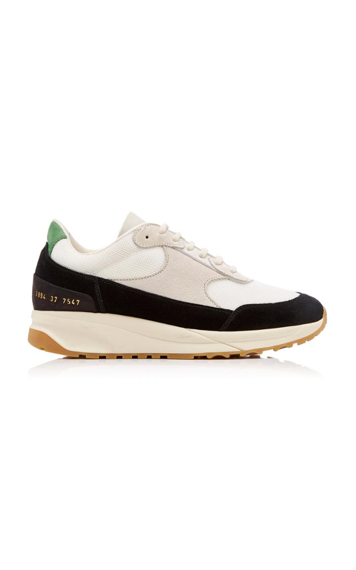 Common Projects Color-block Paneled Suede And Leather Sneakers
