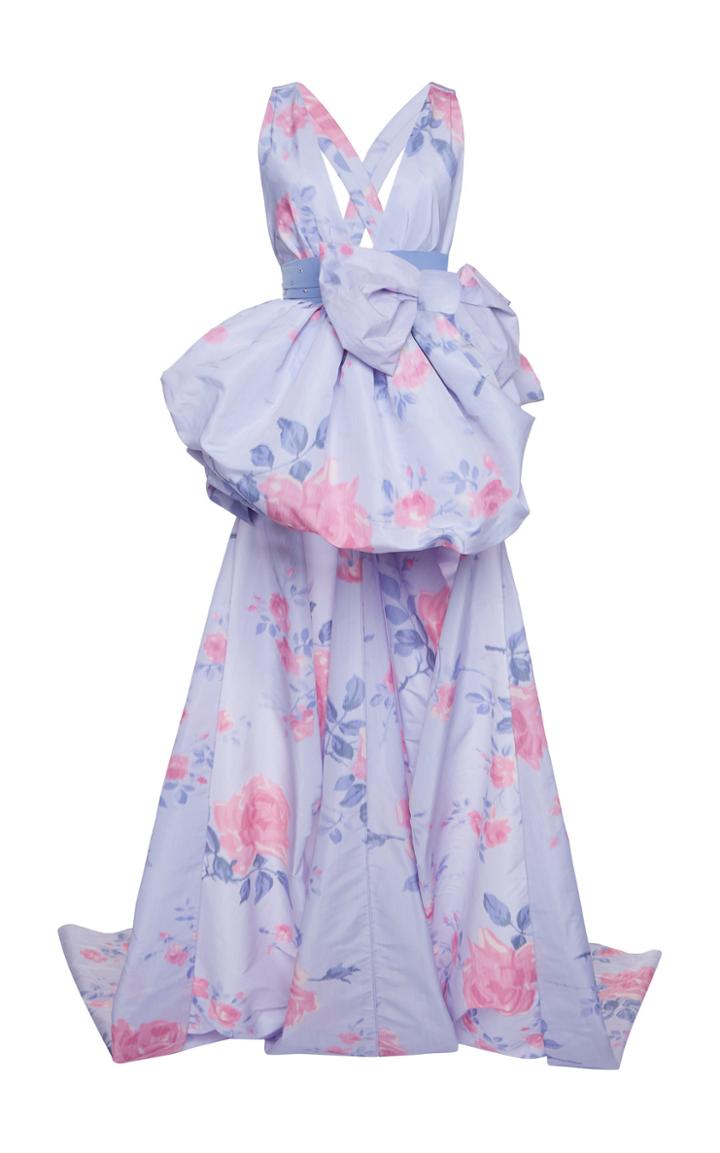 Moda Operandi Philosophy Di Lorenzo Serafini Floral-print Taffeta High-low Gown Size