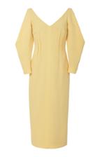 Emilia Wickstead Calla Full Sleeve Button Front Dress