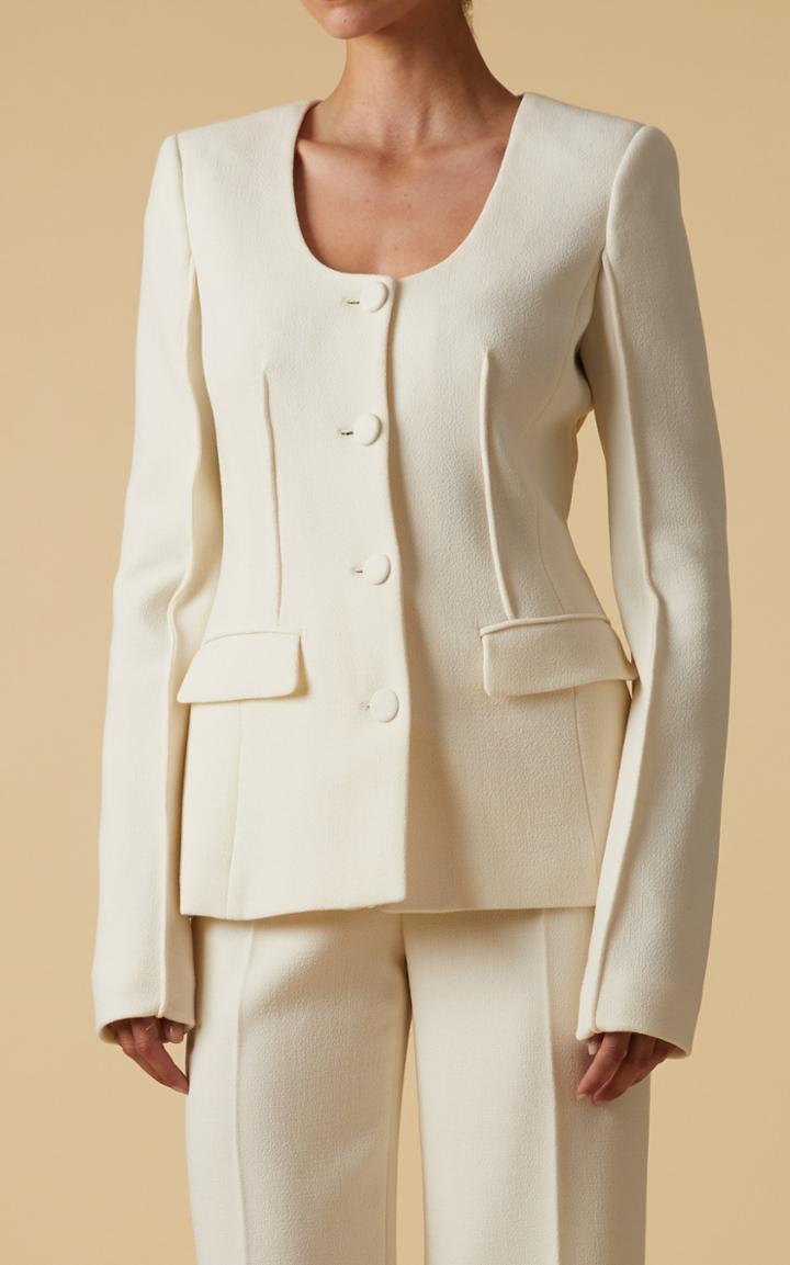 Moda Operandi Altuzarra Tamaar Wool Scoop Neck Blazer