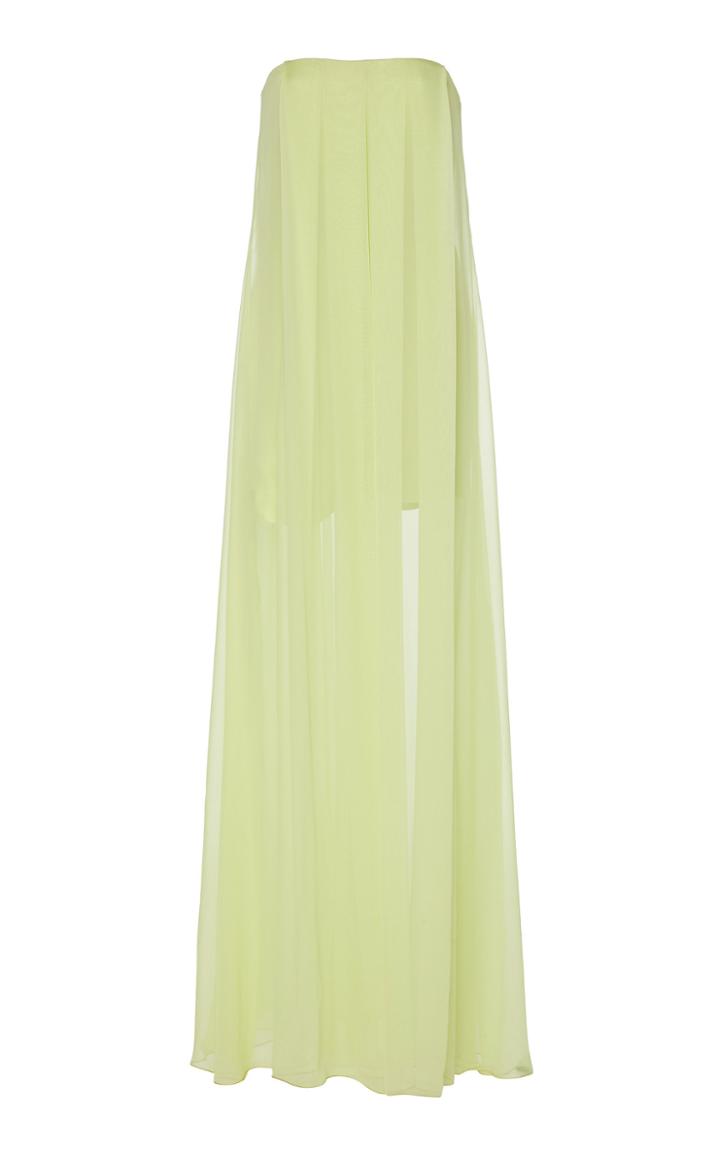 Cushnie Layered Strapless Silk Wide-leg Jumpsuit
