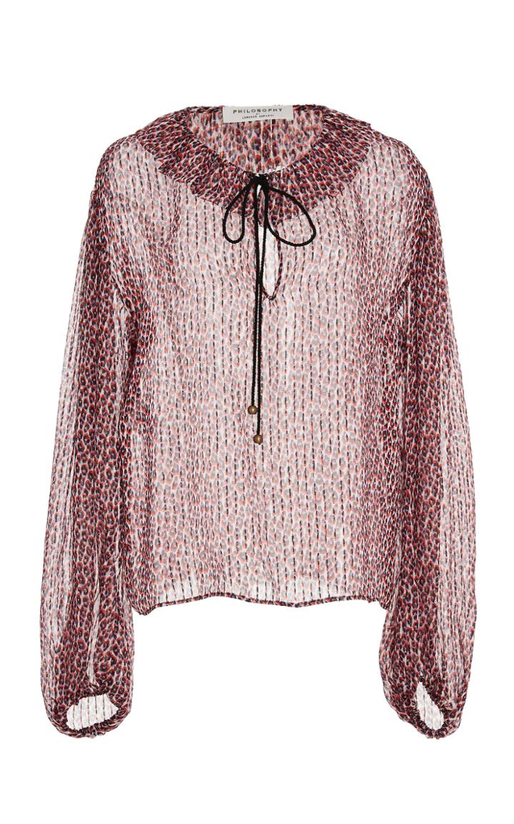 Philosophy Di Lorenzo Serafini Printed Chiffon Top