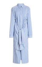 Jil Sander Draped Tie-front Cotton Shirt Dress