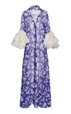Leal Daccarett Margareta Patterned Silk-chiffon Caftan