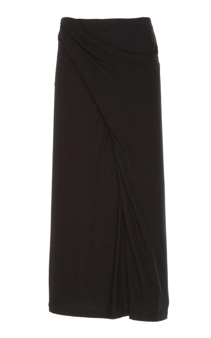 Vince Draped Jersey Midi Skirt Size: Xs