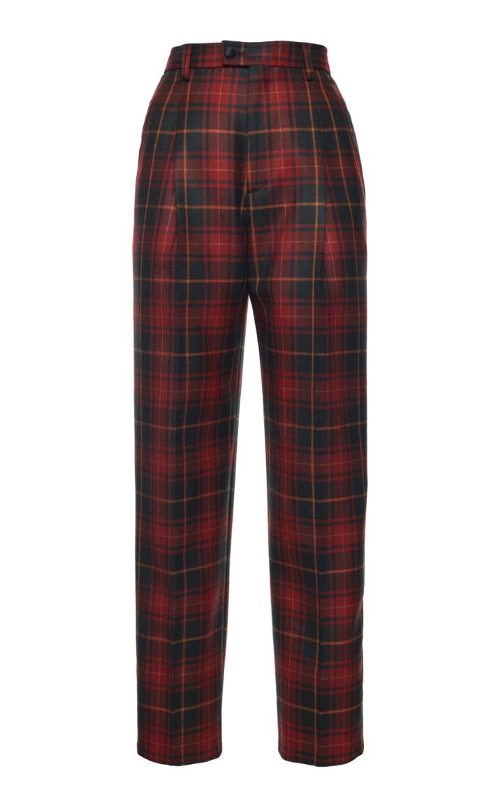 Moda Operandi Etro Plaid Tapered Wool Pants