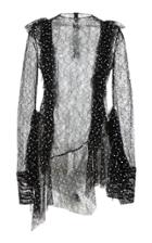 Moda Operandi Anas Jourden Semi-sheer Laced Polka-dot Print Mini Dress Size: 34