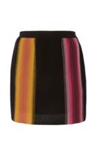Missoni Black Colorblock Wool Skirt