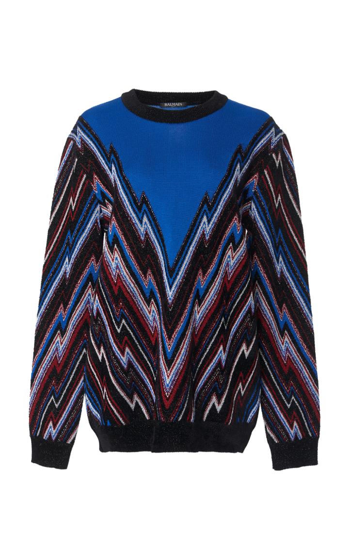 Balmain Velvet Glitter Pullover