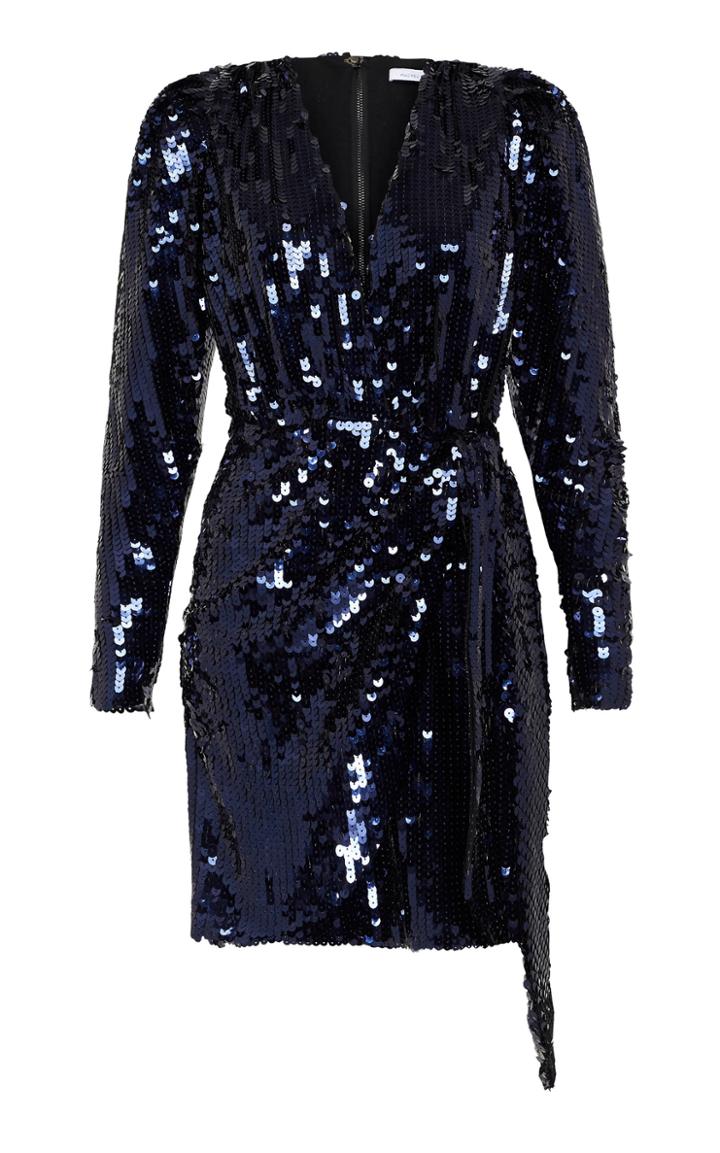 Rachel Gilbert Leopold Sequined Crepe Mini Dress