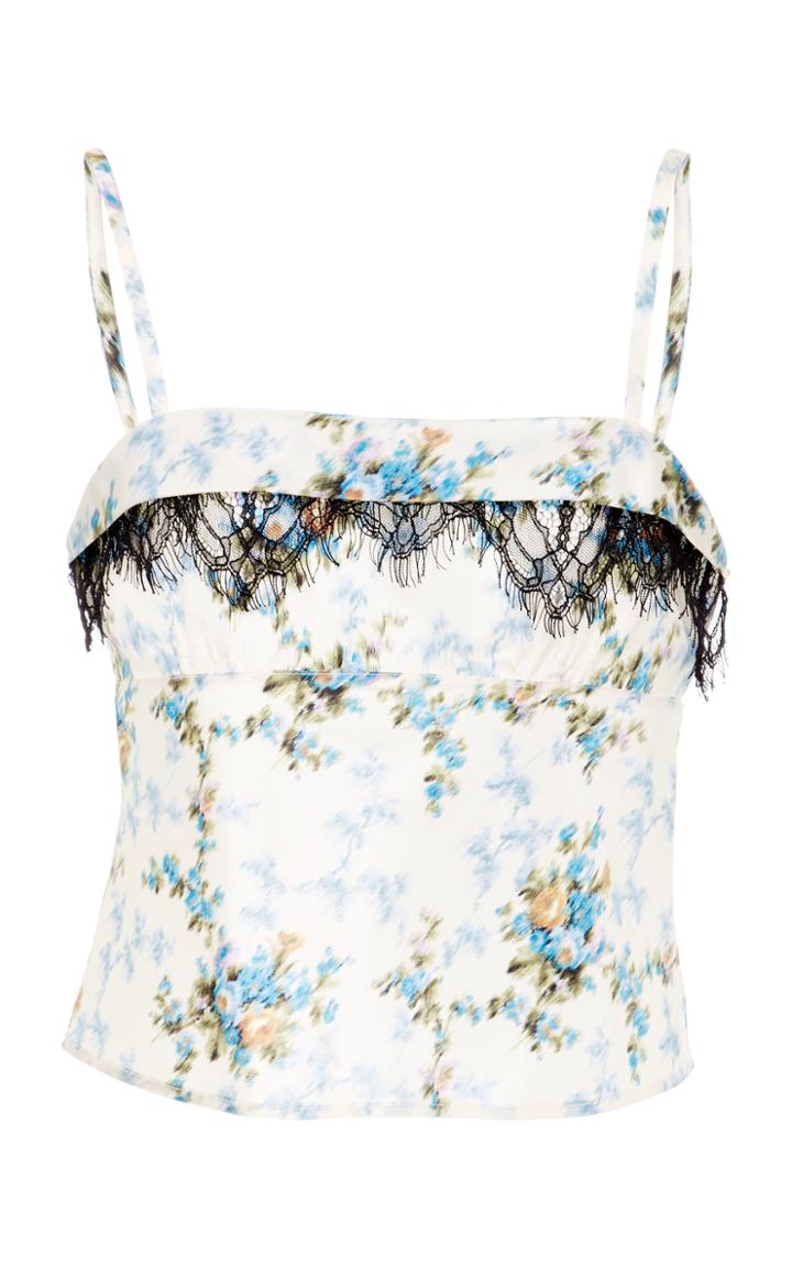Brock Collection Talia Rose Chine Taffeta Top