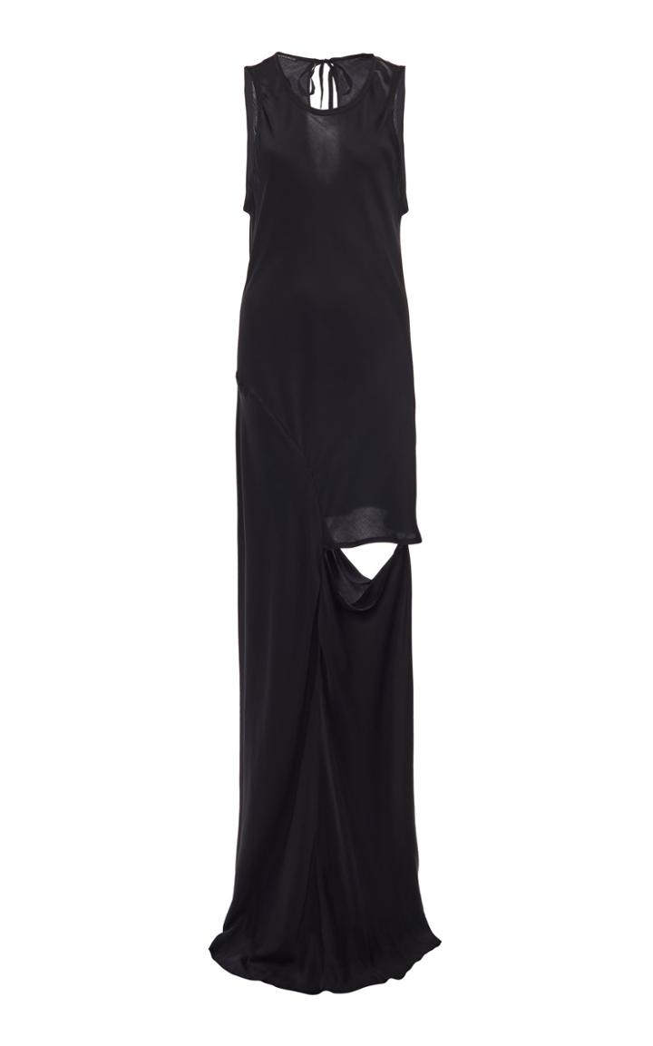 Moda Operandi Ann Demeulemeester Crepe De Chine Maxi Dress Size: 36