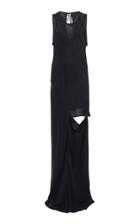 Moda Operandi Ann Demeulemeester Crepe De Chine Maxi Dress Size: 36