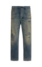 Rrl Distressed Rigid Straight-leg Jeans