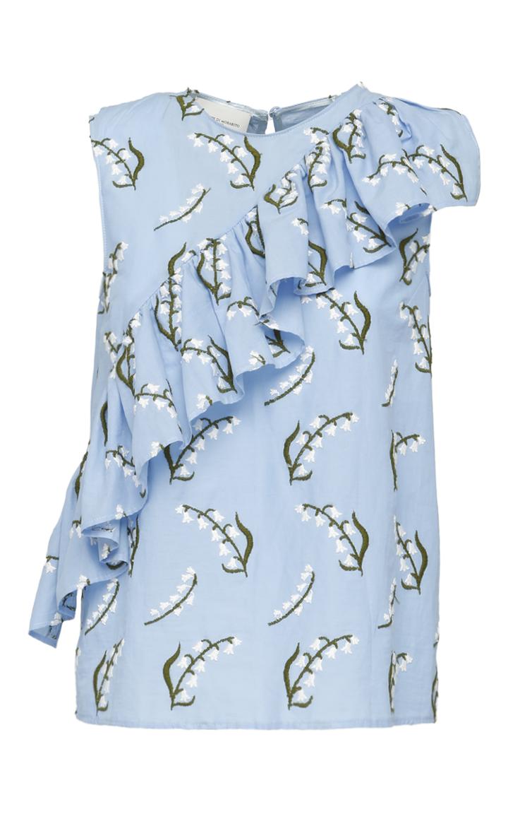 Giuseppe Di Morabito Maxi Volant Embroidered Top