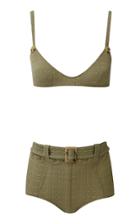 Lisa Marie Fernandez Magdalena Belted High-waist Bikini