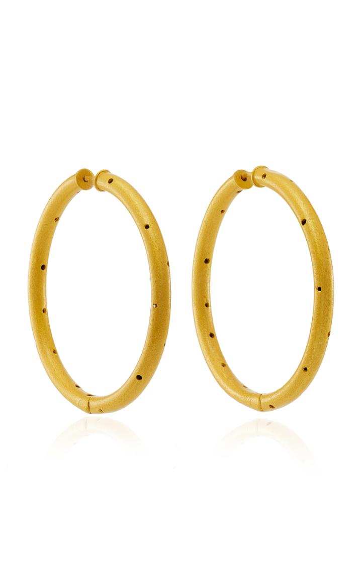 Paula Mendoza Zenu Gold-plated Brass Hoop Earrings