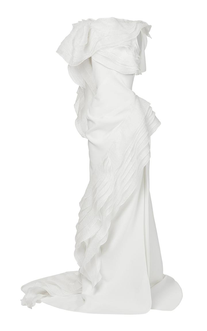 Moda Operandi Maticevski Serene Tiered Crepe De Chine Gown