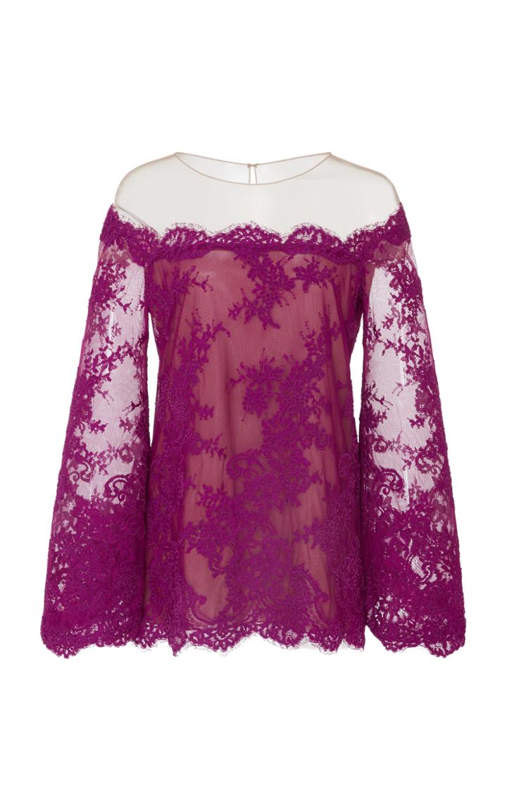 Marchesa Lace Off The Shoulder Blouse