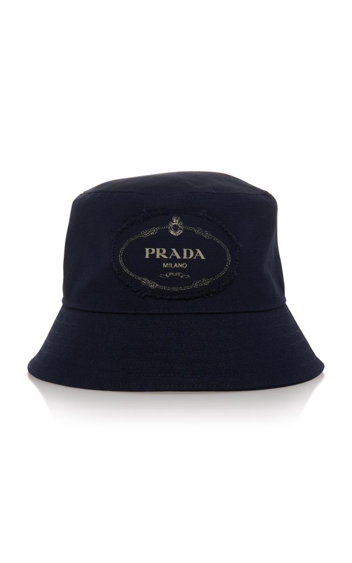 Prada Savoy Navy Canvas Bucket Hat