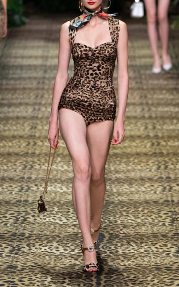 Moda Operandi Dolce & Gabbana Ruched Sweetheart Neckline Swimsuit Size: 36