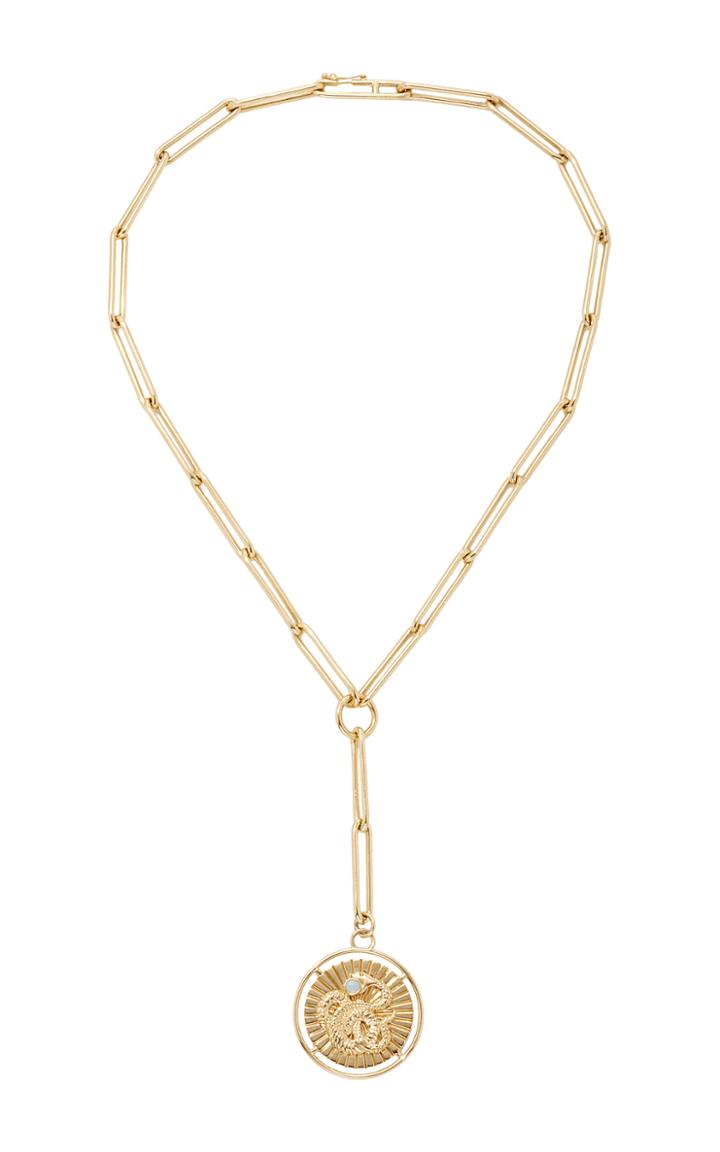 Foundrae Wholeness Large Medallion On Extended Clip Choker Chain