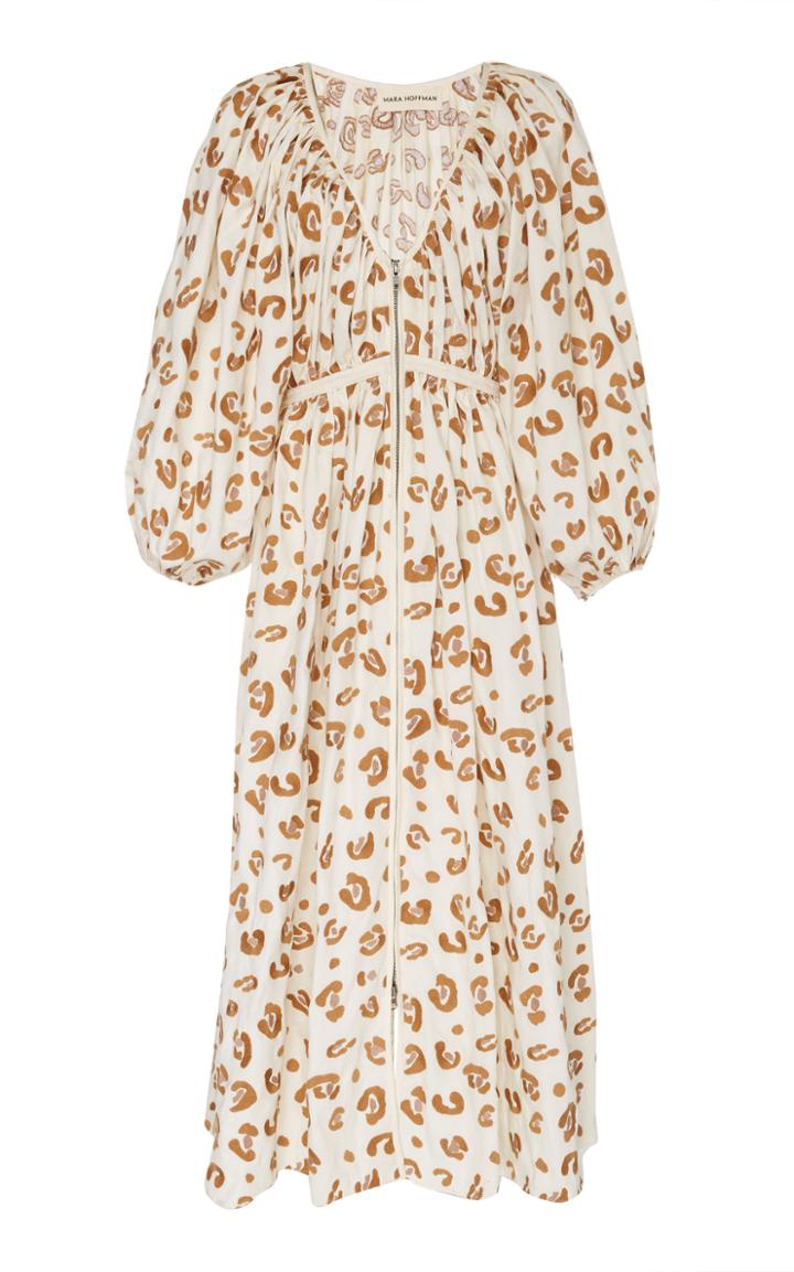 Mara Hoffman Simone Zip-front Cotton Maxi Dress