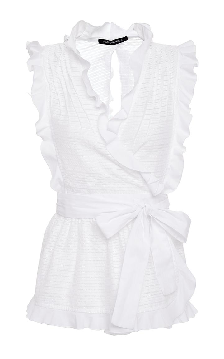 Marissa Webb Leah Ruffled Wrap Blouse