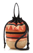 Ulla Johnson Akella Abaca-paneled Printed Basket Bag