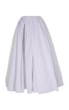 Moda Operandi Brandon Maxwell Side-slit Draped Linen Maxi Skirt Size: 0