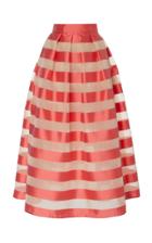 Lela Rose Tucked Striped Skirt