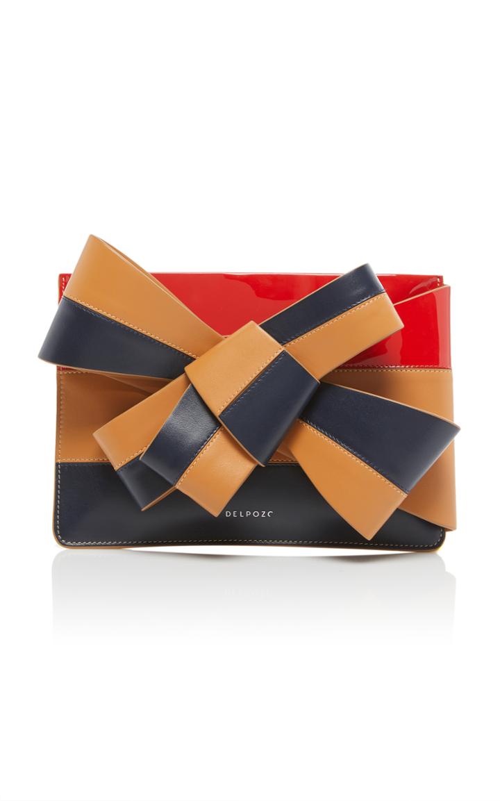 Delpozo Large Colorblock Bow Bag