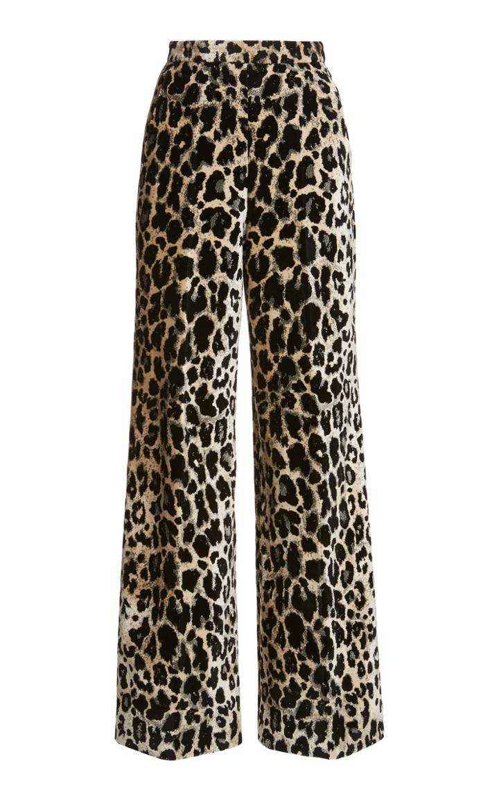 Moda Operandi Giambattista Valli Printed Velvet Wide-leg Pants