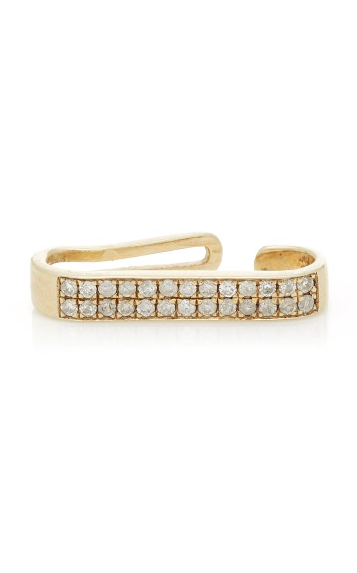 Anissa Kermiche Single Noble Staple Pave Ear Cuff