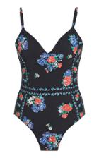 Moda Operandi Tory Burch Printed Underwire One-piece Swimsuit Size: Xs