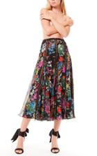Moda Operandi Zuhair Murad Jacamar Floral Silk Skirt