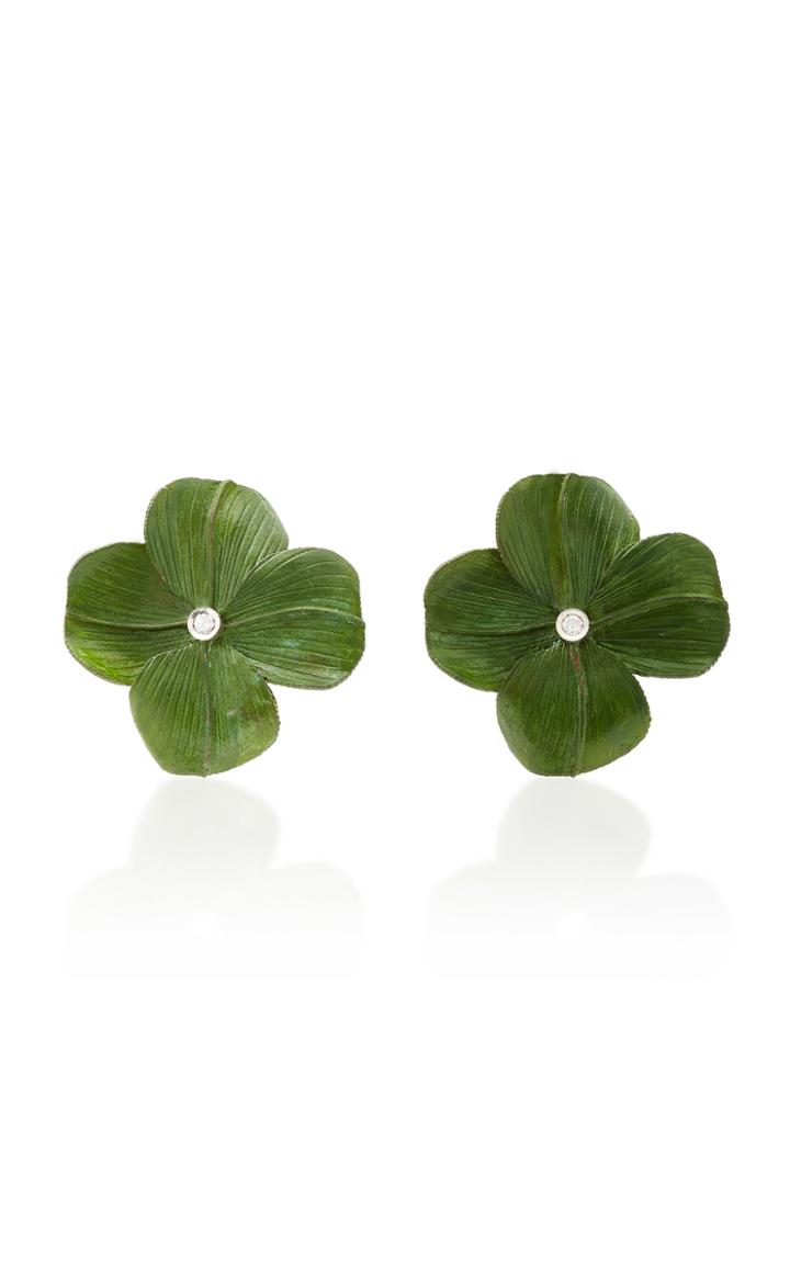 Luz Camino Four Leaf Clover Earrings