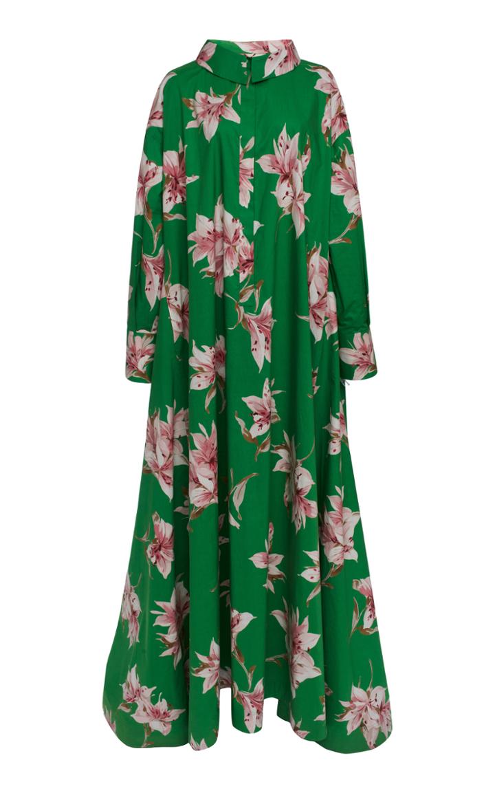 Moda Operandi Valentino Floral Cotton-poplin Gown