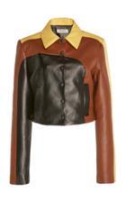 Matriel Multi Faux Leather Short Jacket