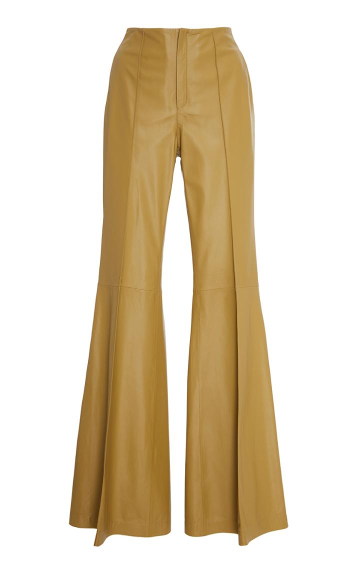 Zeynep Aray Leather Flared Pants