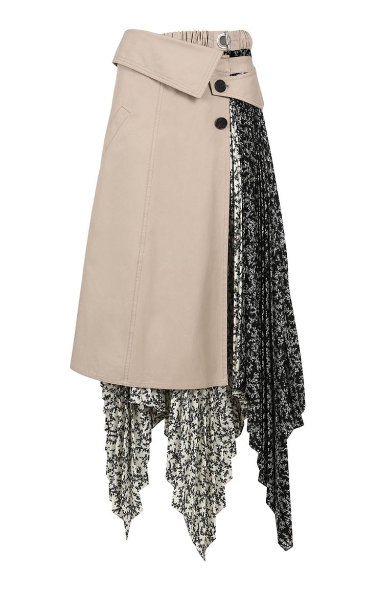 Ych Three-toned Patterned Skirt