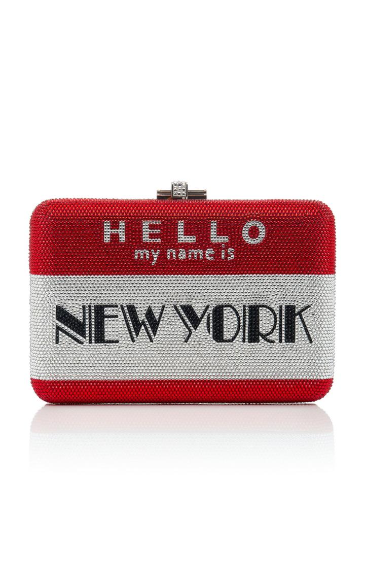 Judith Leiber Couture M'onogrammable Hello My Name Is Clutch