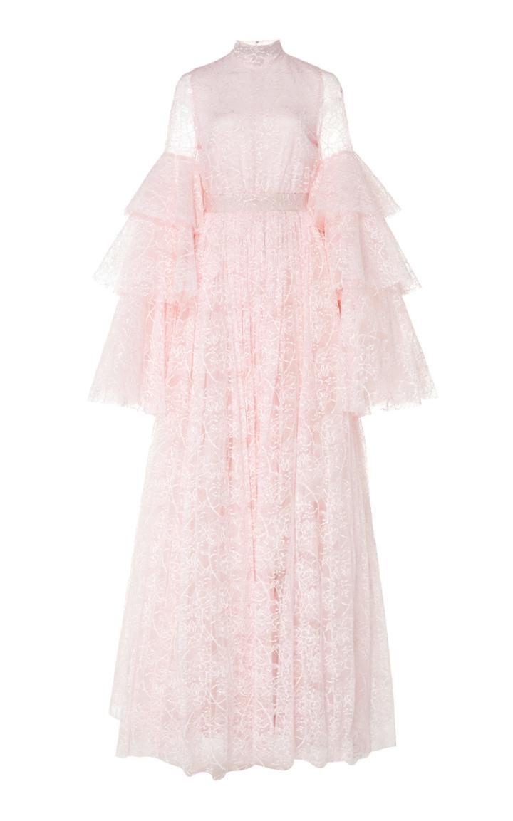 Giambattista Valli Ruffled Lace Gown