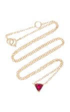 Shahla Karimi Trillion 14k Gold Ruby Necklace